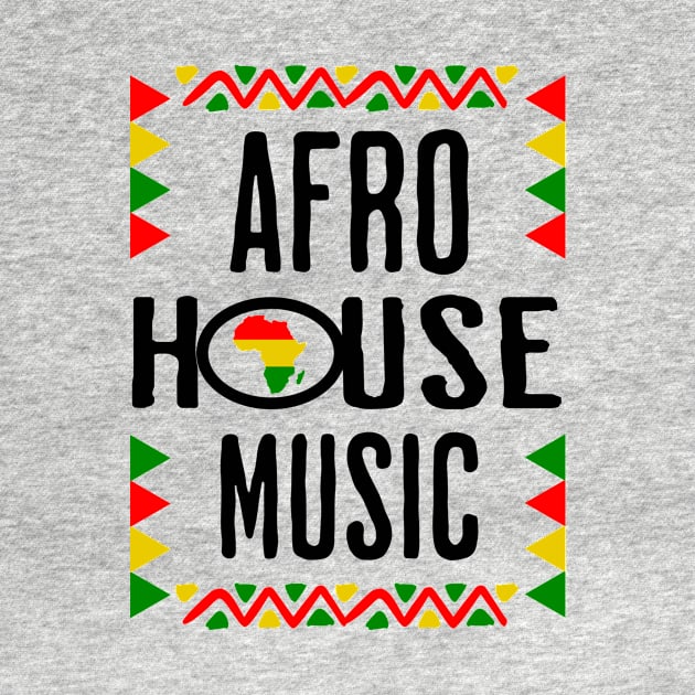 AFRO HOUSE  - Continent Culture (black print) by DISCOTHREADZ 